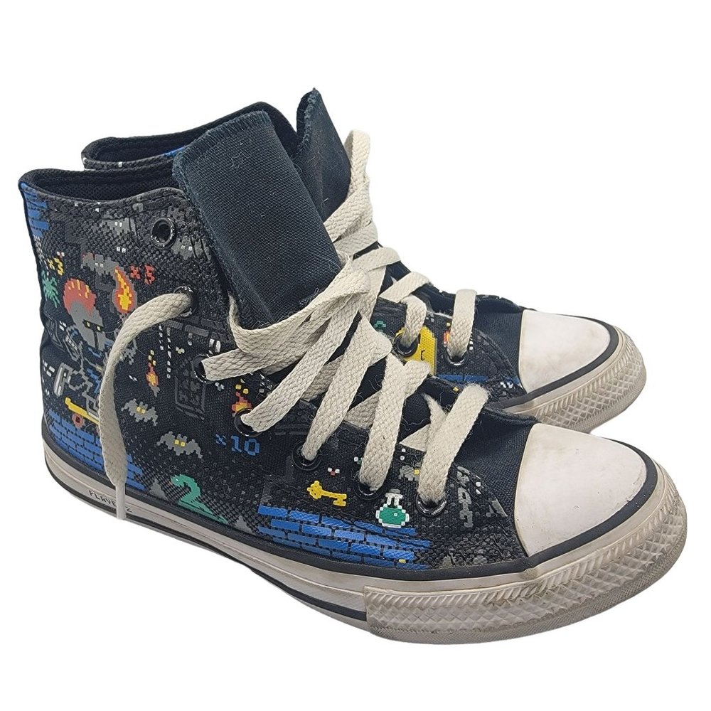Converse Chuck Taylor All Star Gamer Sneakers Size 2.5 Kids High Top Black Shoes